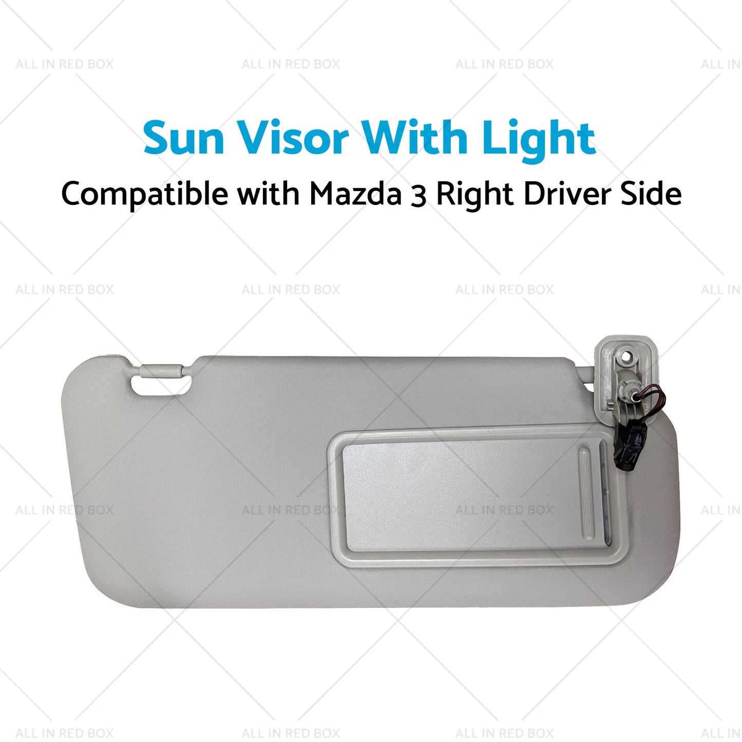 Sun Visor with Light Right Driver Side for Mazda 3 (2010-2013)