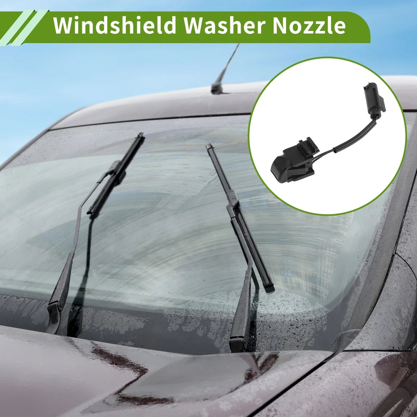 Windshield Washer Nozzle 2 x for Mercedes-Benz E350 E550 (2008-2016)