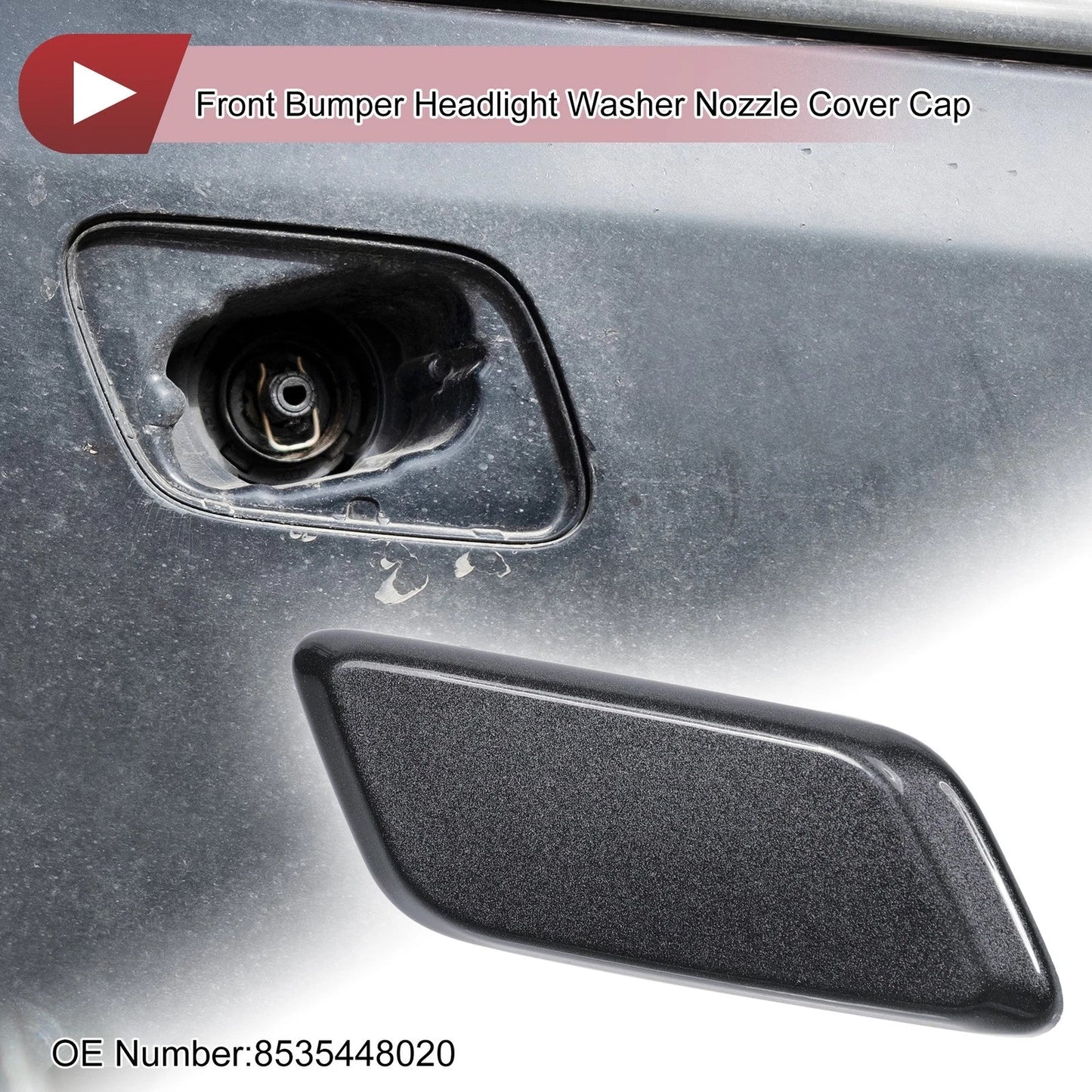 Bumper Headlight Washer Nozzle Cap for Lexus RX350 (2013-2015) - Grey 1 x