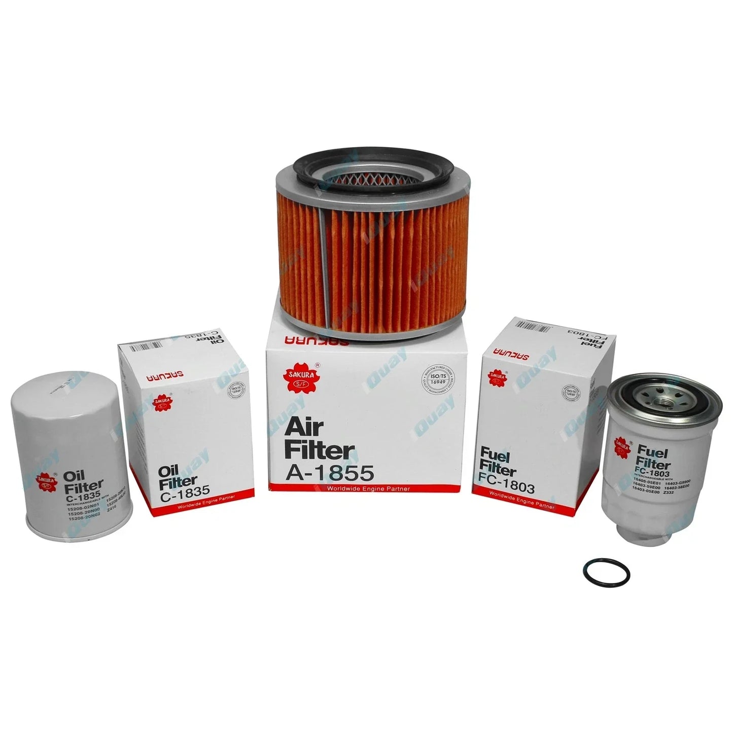 Oil Air Fuel Filter Service Kit for Nissan Patrol GU 6cyl 2.8L RD28Ti 1997~00