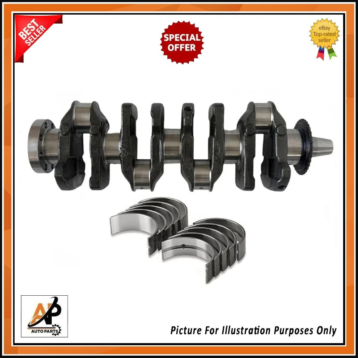 Crankshaft Main and Big End Bearings for Mazda 3 6 CX-7 2.2 Diesel (2007–2015)