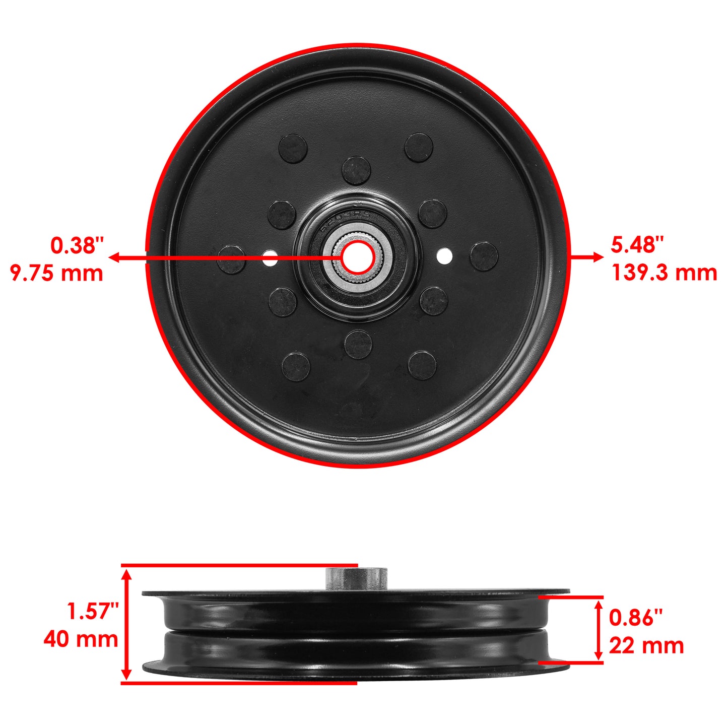 Deck Idler Pulley Replacement for Gravely ZT HD 60 Pro Turn ZX 60 (2016–2024)