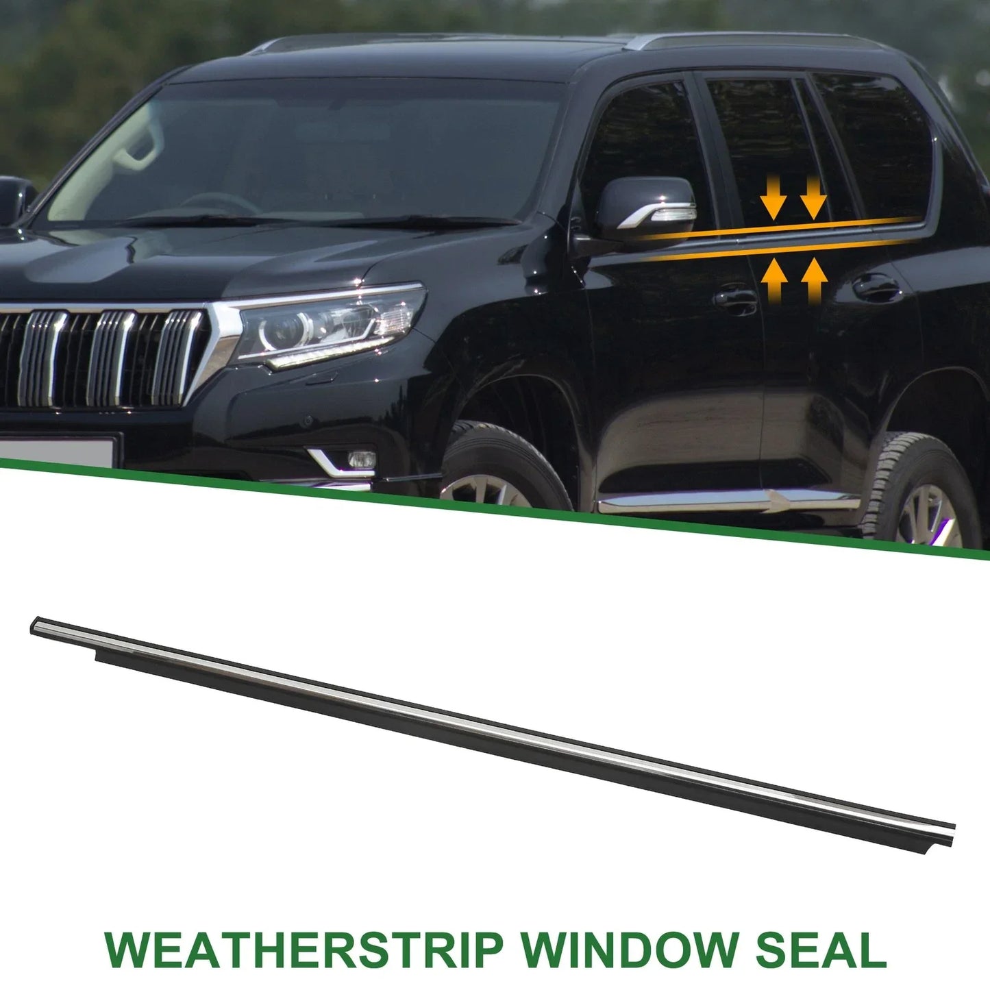 Front Left Weatherstrip Window Seal for Lexus GX470 (2003-2009)