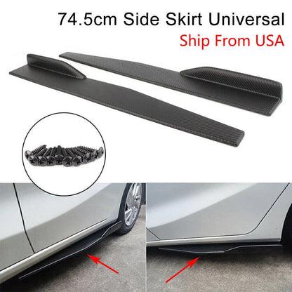 74.5cm Carbon Fiber Side Skirt Rocker Diffuser Spoiler for UK Cars