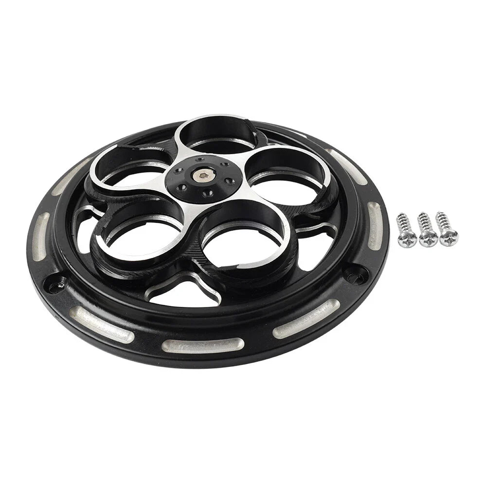 Black Engine Cooling Fan Cover for Vespa Sprint Primavera 150 (2013-2023)
