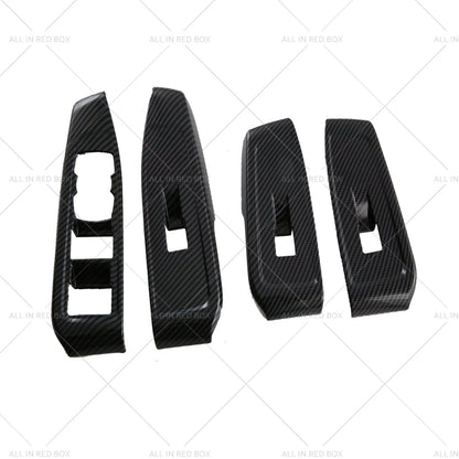 4 x Carbon Window Control Panel Switch Covers for Ford Ranger