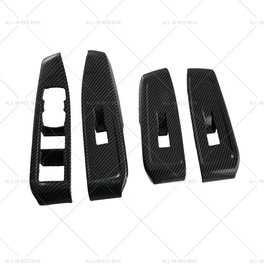 4 x Carbon Window Control Panel Switch Covers for Ford Ranger