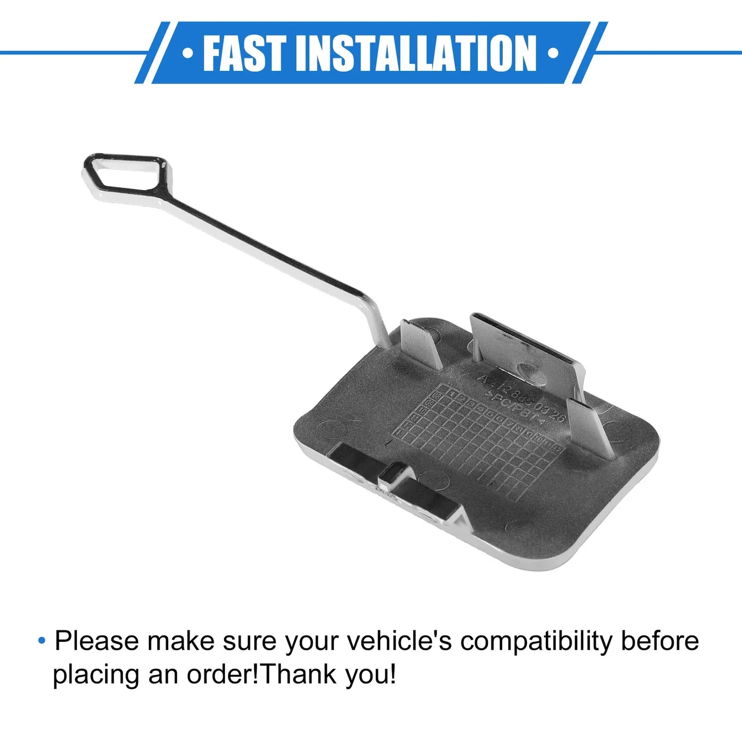Rear Bumper Tow Hook Eye Hole Cap for Mercedes-Benz E550 Sedan (2010-2013)