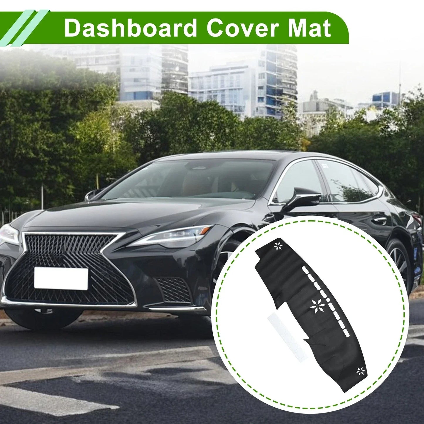 Dashboard Cover Mat for Lexus LS460 2006-2011 - Black Carpet