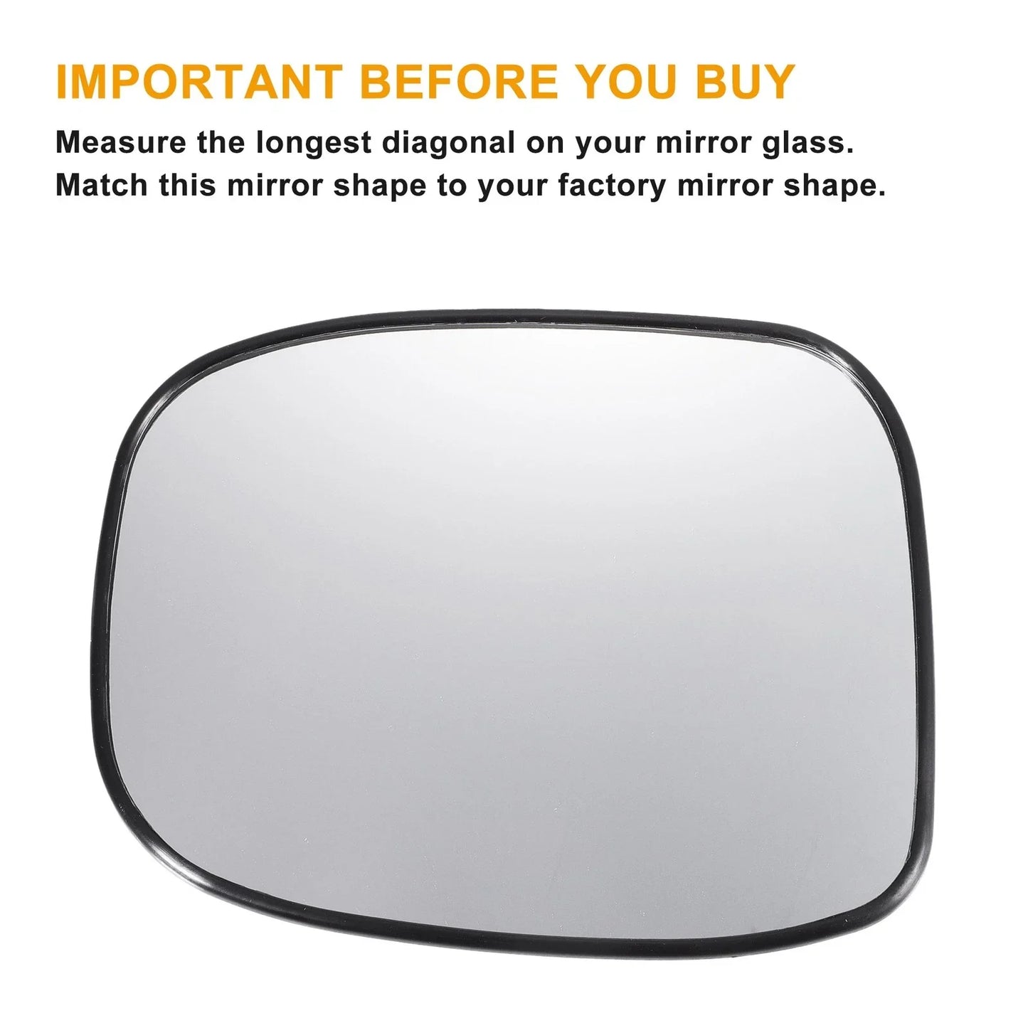 Left White Mirror Glass w/ Back Non-heated for Honda Model with Lamp
