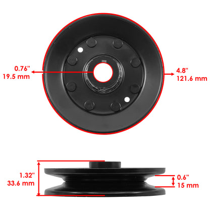 Deck Spindle & Pulley for John Deere 322 330 332 420 50 Inch (AM30302)