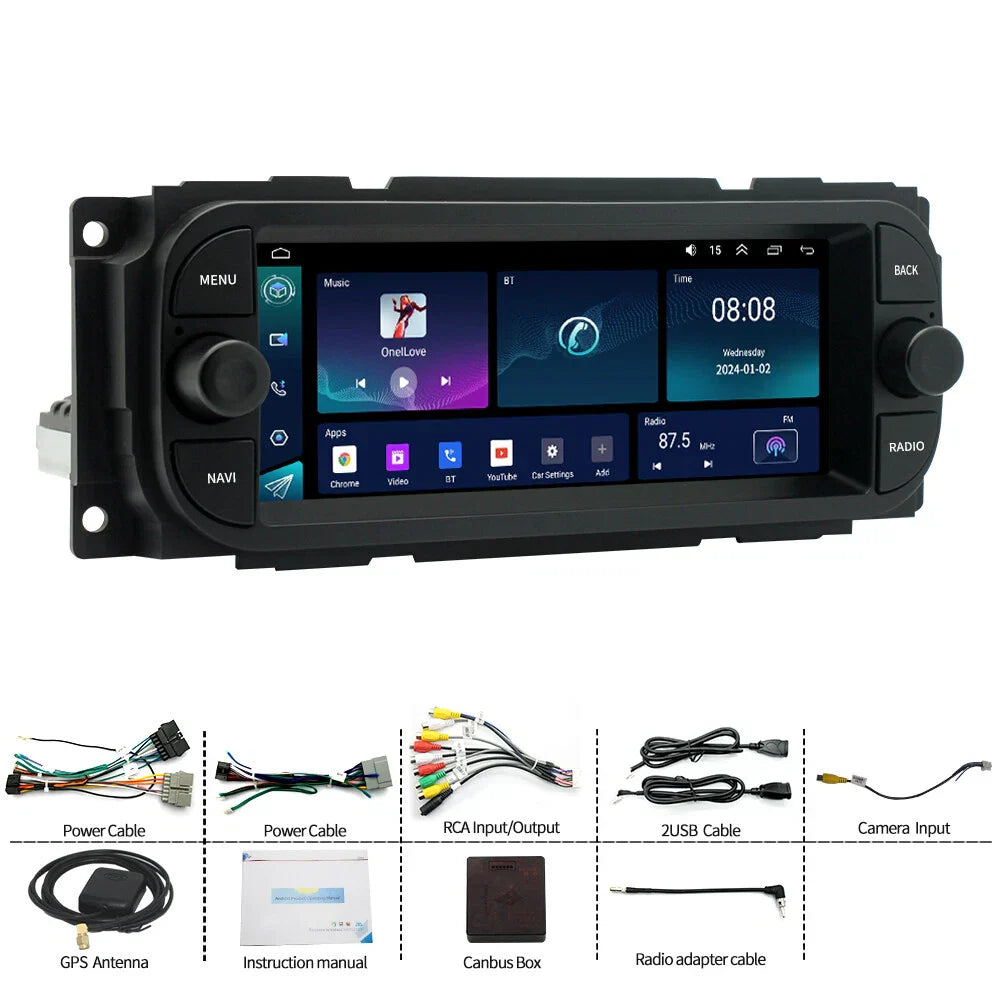6.8" Stereo Radio GPS Navi for Dodge Chrysler Jeep (1998-2010)