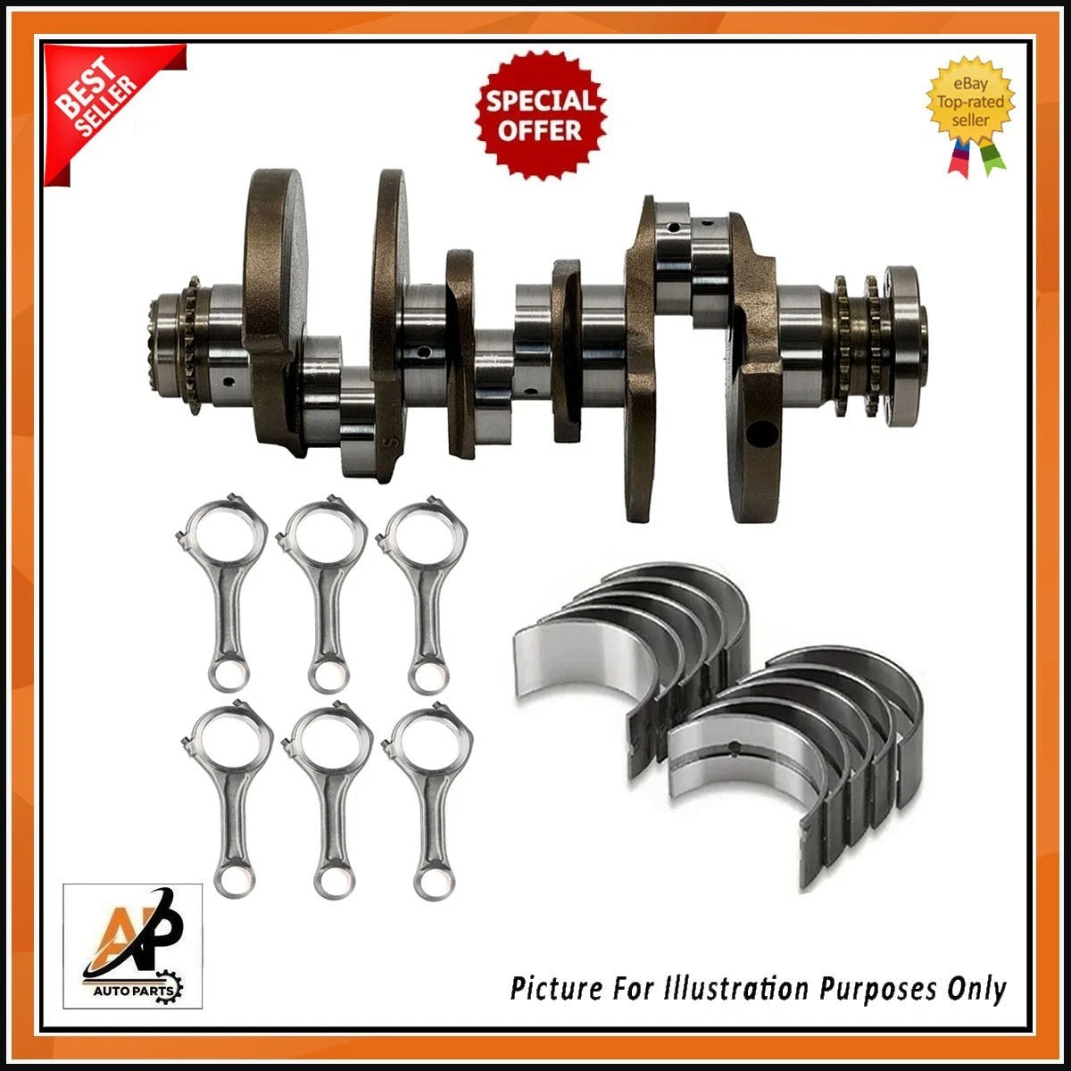 Crankshaft for Engine Rebuild Kit Replacement for Audi Q5 A7 A8 (2010–2018)