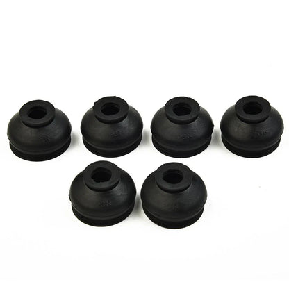 6pcs HQ Rubber Tie Rod End-Ball Joint Dust Boots Dust Cover Boot Gaiters Black