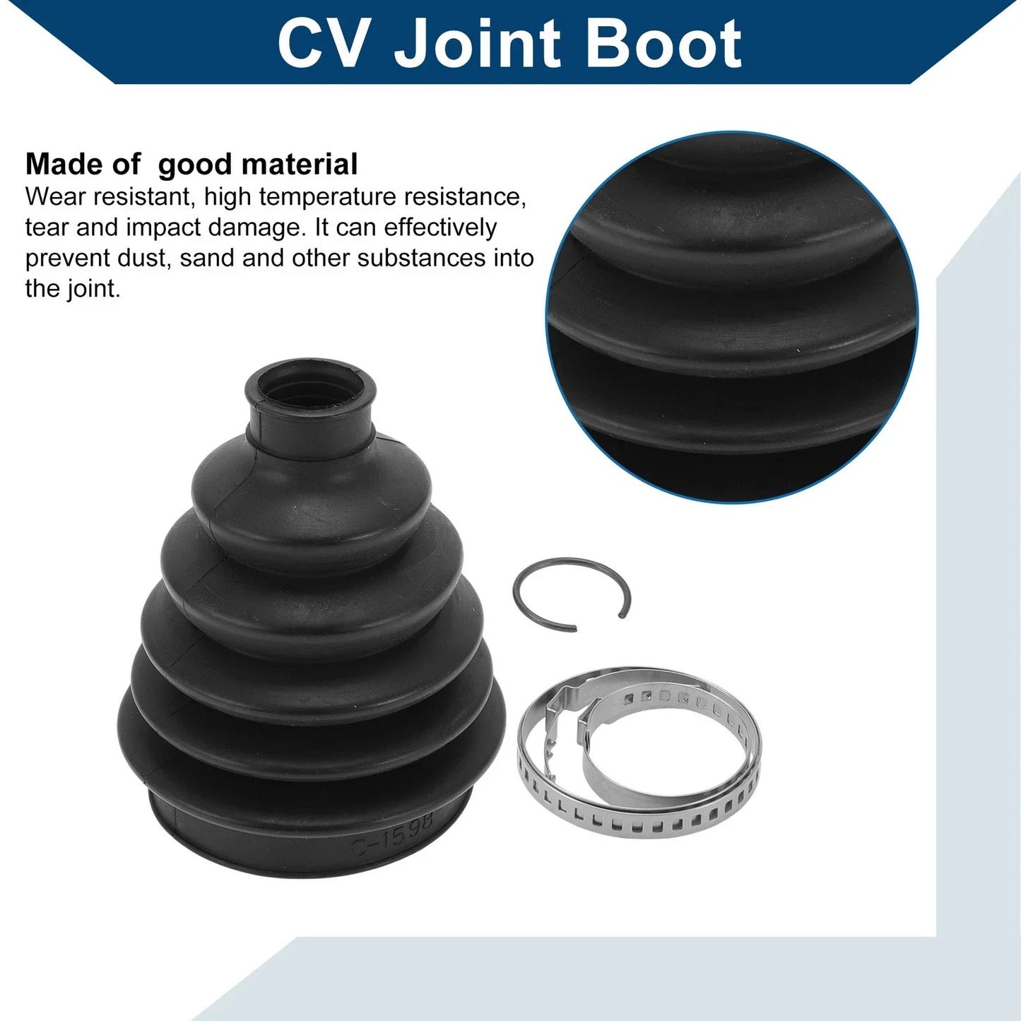 Outer CV Joint Boot Kit w/ Clamps for Porsche Panamera (2010-2016)