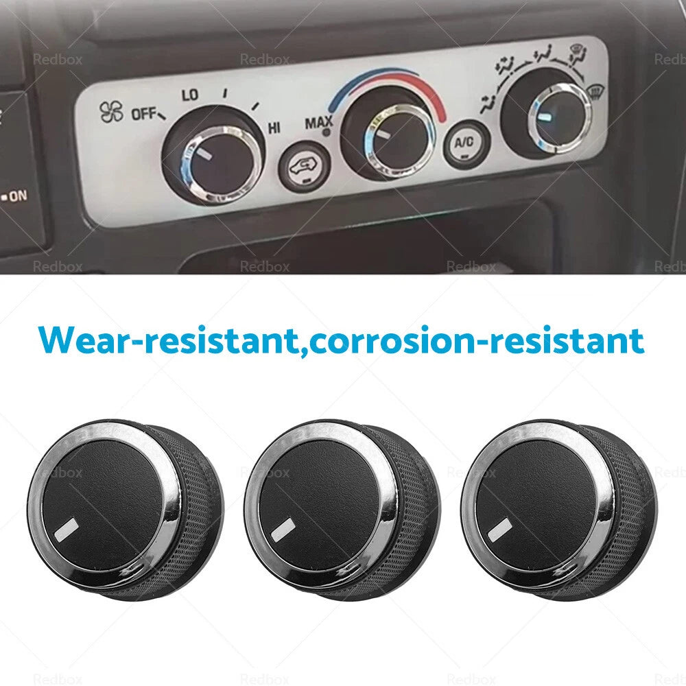 3 x Heater AC Temperature Control Knobs for Chevrolet Savana (2008-2017)