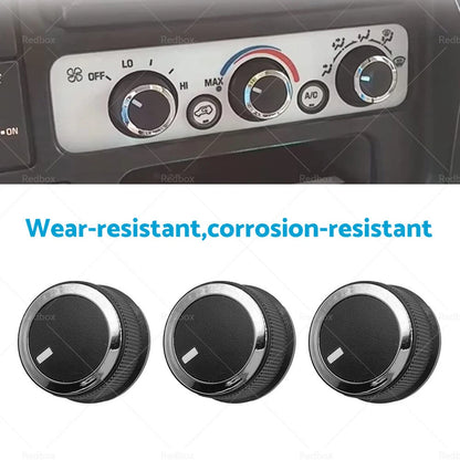 3 x Heater AC Temperature Control Knobs for Chevrolet Savana (2008-2017)