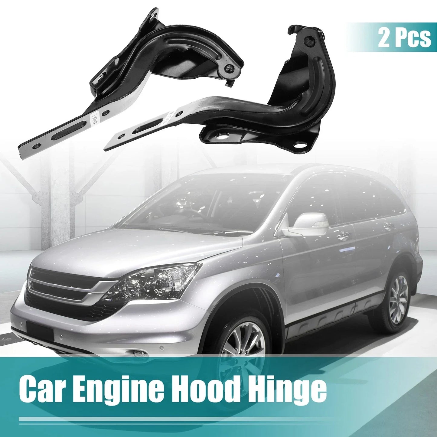Hood Hinge 2 x Black for Honda (60120-SWA-000ZZ)