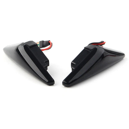 Dynamic Flow Black Marker Side Turn Signal LED Amber Lights for Ford Focus (1998-2004)