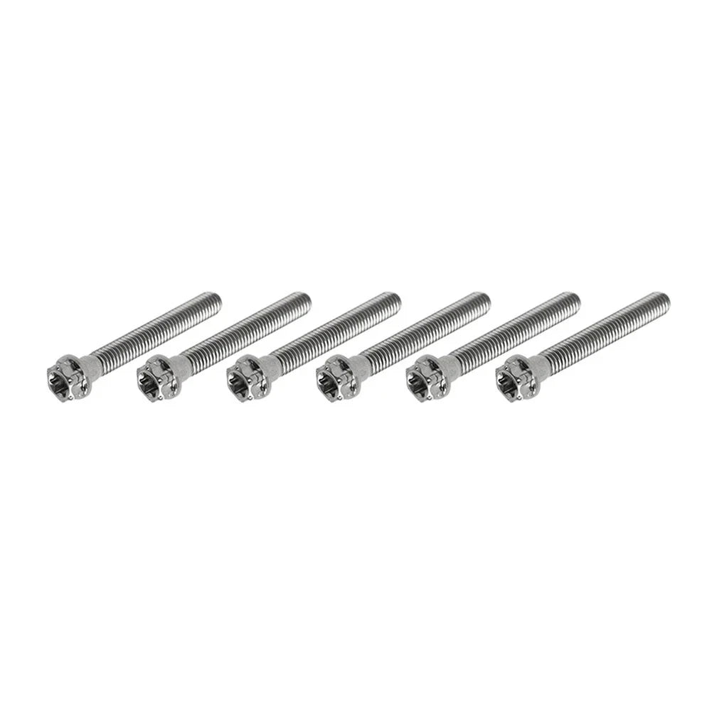 6pcs M10x60mm Titanium Torx Head Flange Screws for Motorcycle Bike