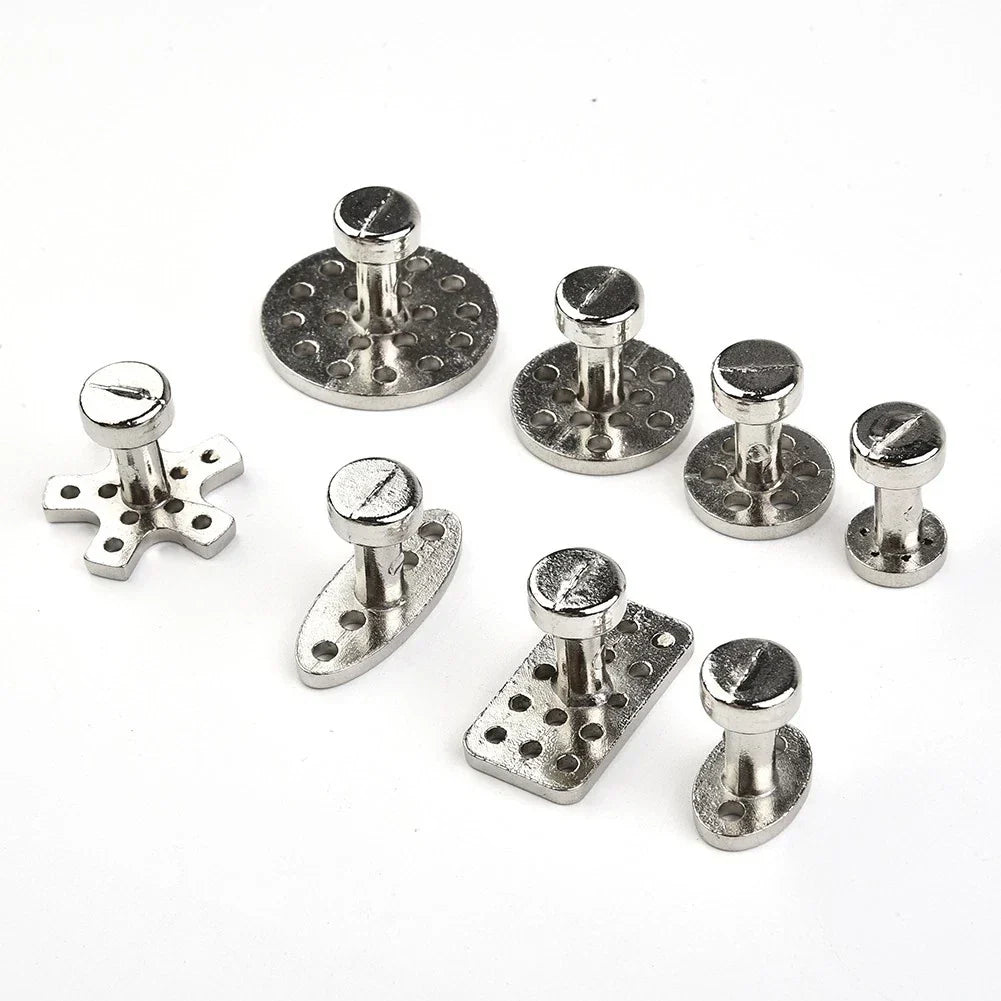 8 x Aluminum Puller Tabs Cold Glue Paintless Tool