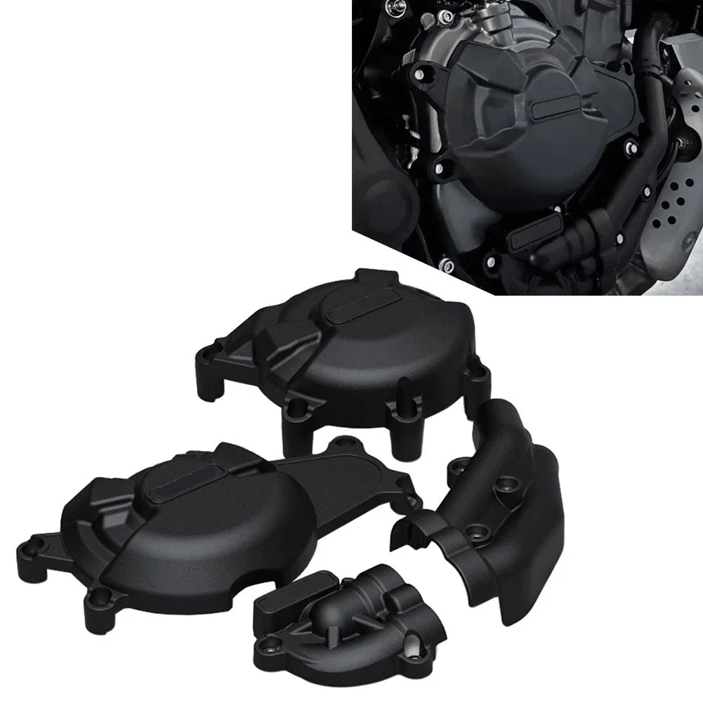 Black Engine Cover for Yamaha MT-07 XSR700 FZ-07 MT-07 Tracer (2014-2024)