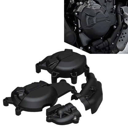 Black Engine Cover for Yamaha MT-07 XSR700 FZ-07 MT-07 Tracer (2014-2024)