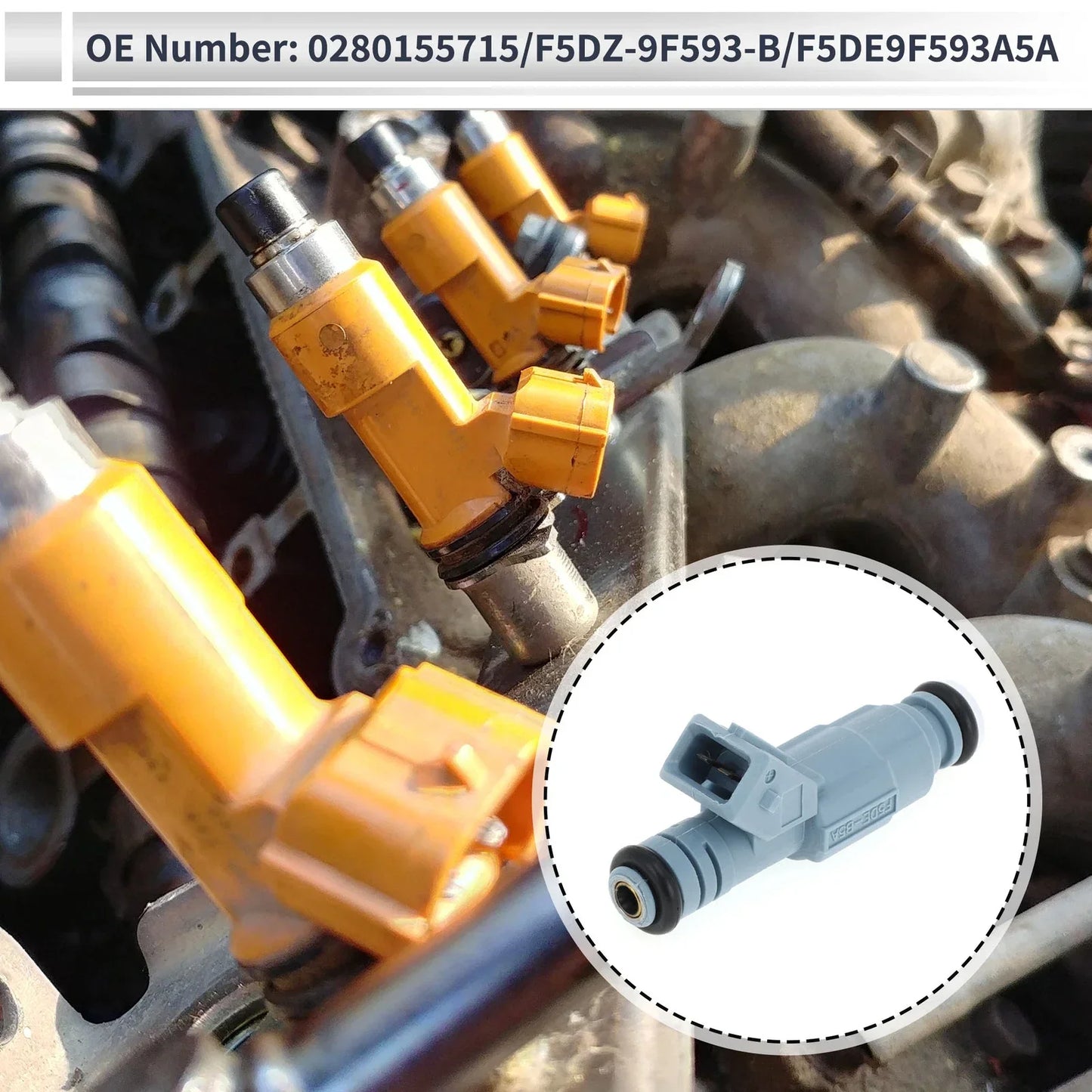 Fuel Injector 2 x No.0280155715 for Dodge Durango 5.2L 5.9L (1996-1999)