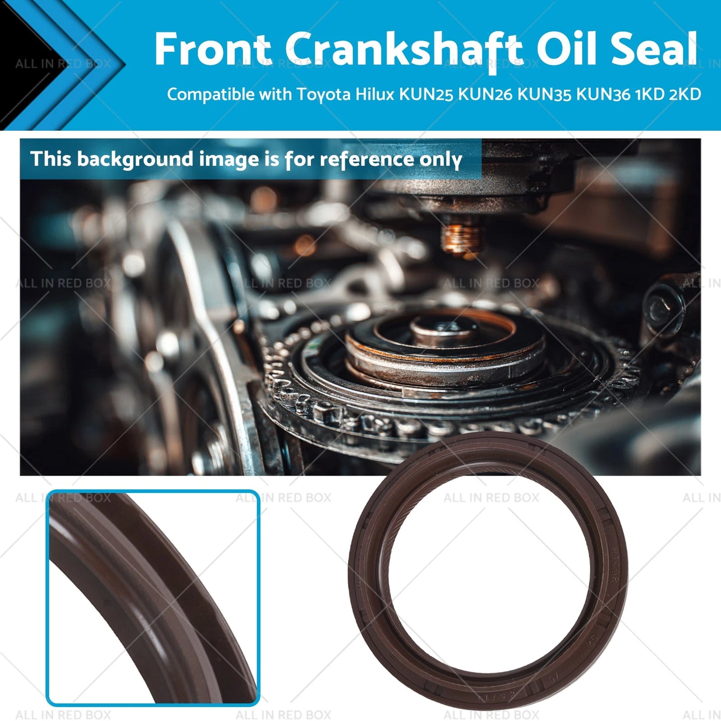 Front Crankshaft Oil Seal for Toyota Hilux KUN25 KUN26 KUN35 KUN36 (2005-2015)