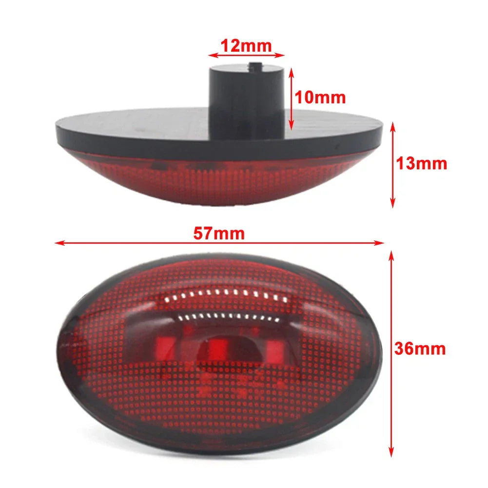 3 x LED Oval Side Marker Lights for Car Bus Truck Trailer Camper Van