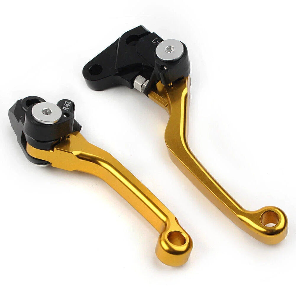 Gold Pivot Brake Clutch Levers for YAMAHA WR 250F WR 450F (2001-2016)