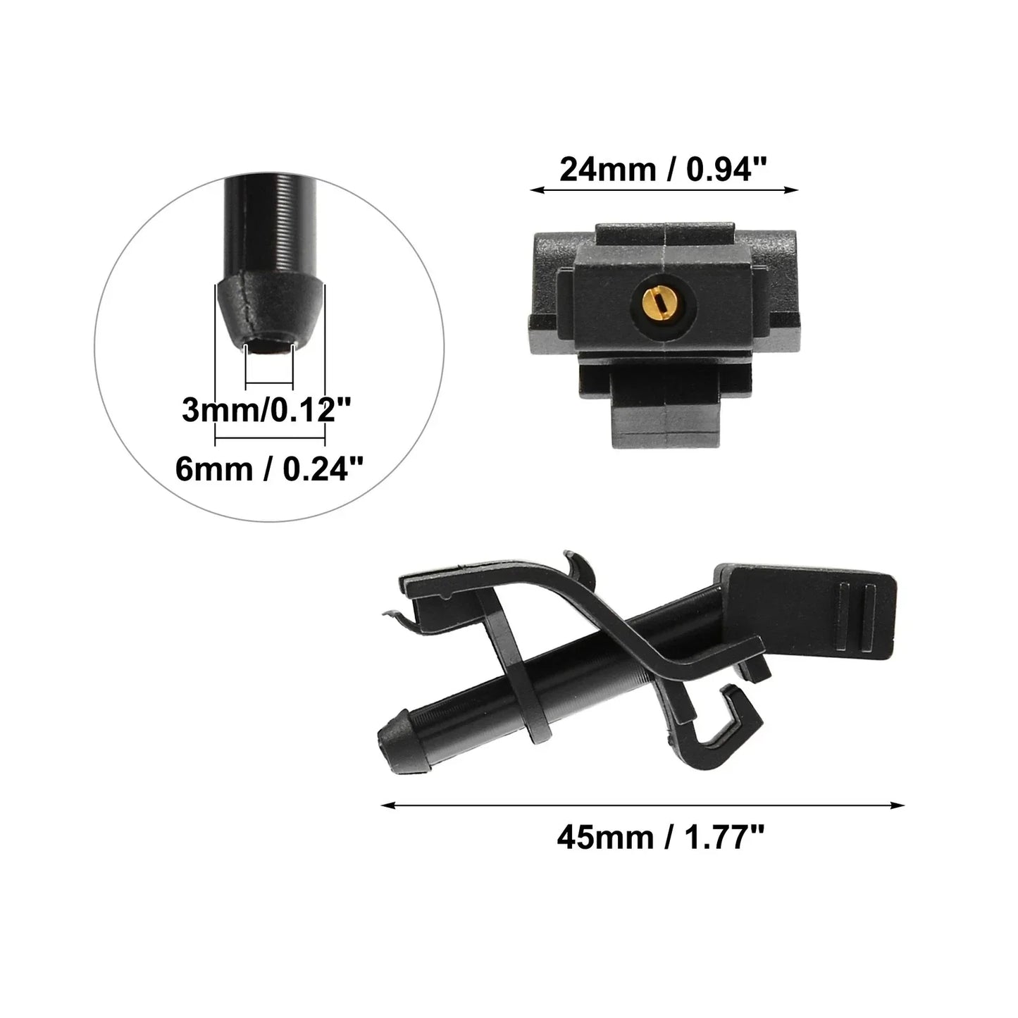 2 x Windshield Washer Nozzles Kit for Toyota Scion Lexus (2000-2023)