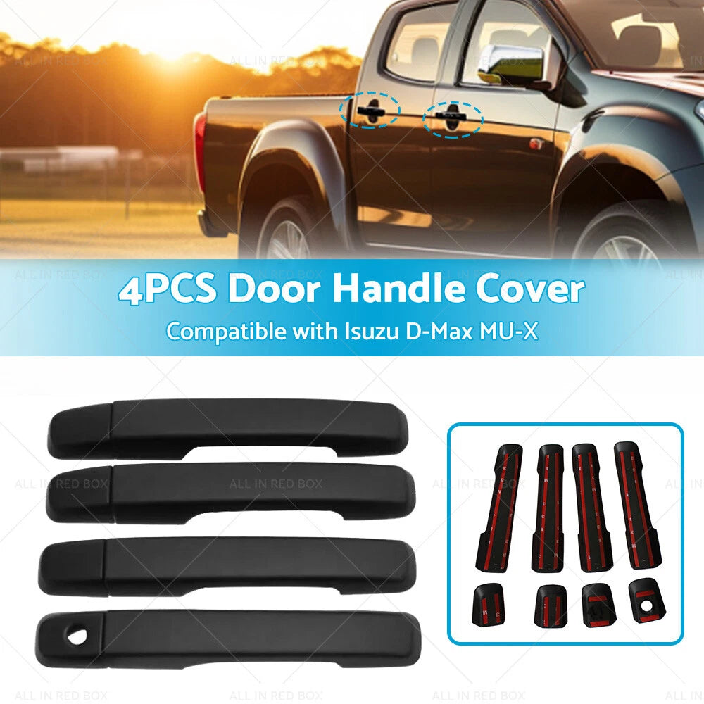4PCS Door Handle Cover Trim for Isuzu D-Max MUX MU-X (2012-2015)