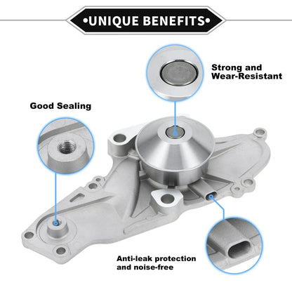 Water Pump for Honda Accord V6 3.0L 2003-2007 (2 x No.19200RDVJ01, 19200RCAA01)