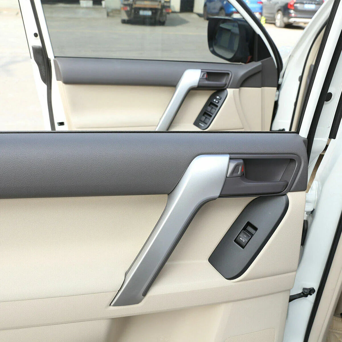 4 x Matte Front Door Armrest Cover Trim for Land Cruiser Prado (2010-2018)