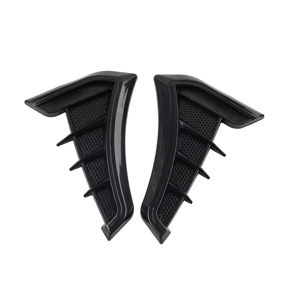 Black Fender Hood Air Flow Intake Trim for Car Side Ventilation Decals