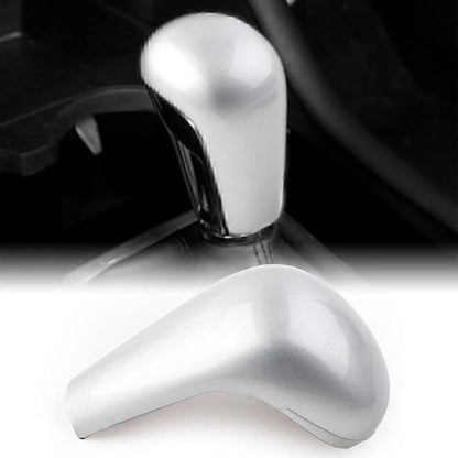 ABS Silver Console Gear Shift Knob Cover Trim for Mazda 3 Axela (2020-2021)