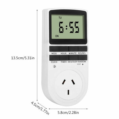 Digital Timer Switch Socket Programmable Power 240V AU Plug
