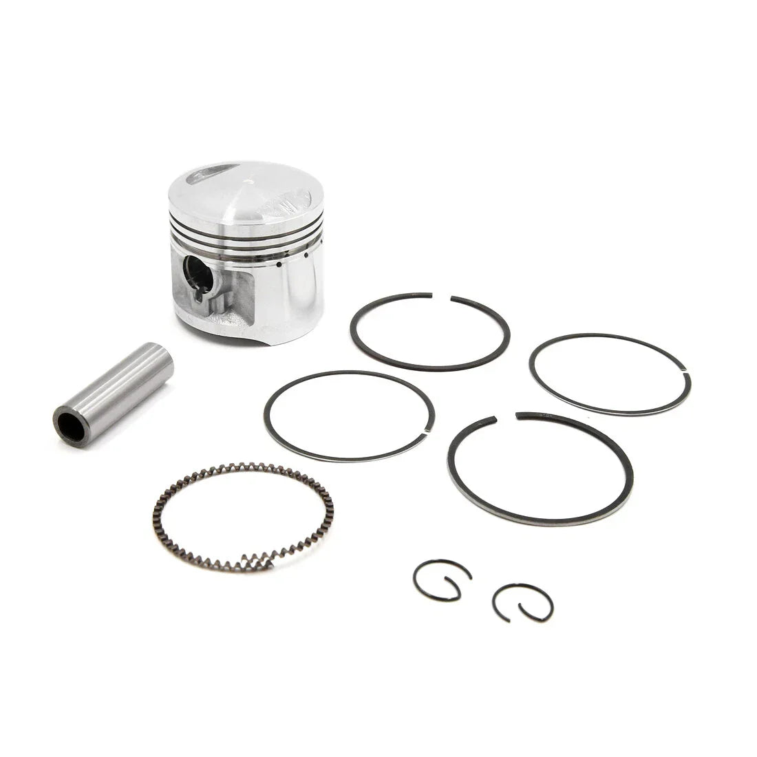 56mm Silver Tone Metal Motorcycle Engine Piston Rings for Honda CG125 (2000-2023)