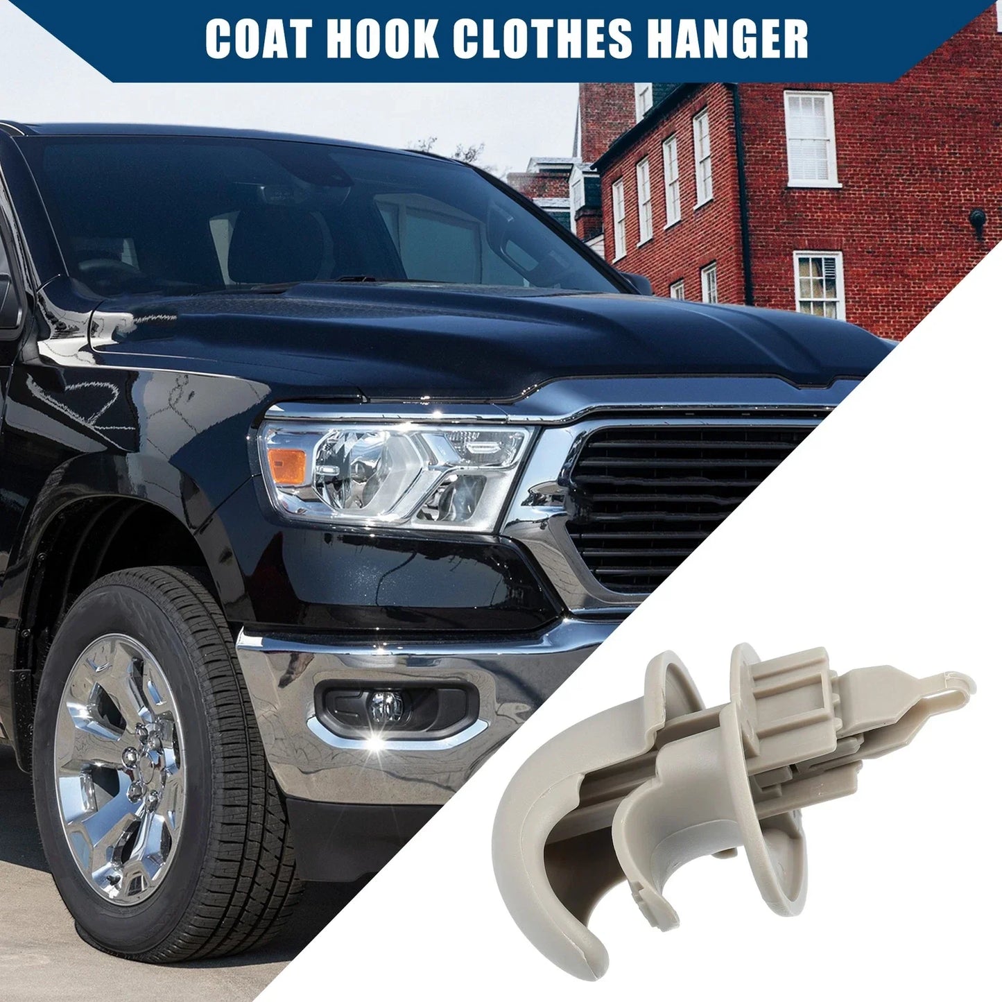 Coat Hook Clothes Hanger for Dodge RAM 1500 2500 (2002-2005) Gray