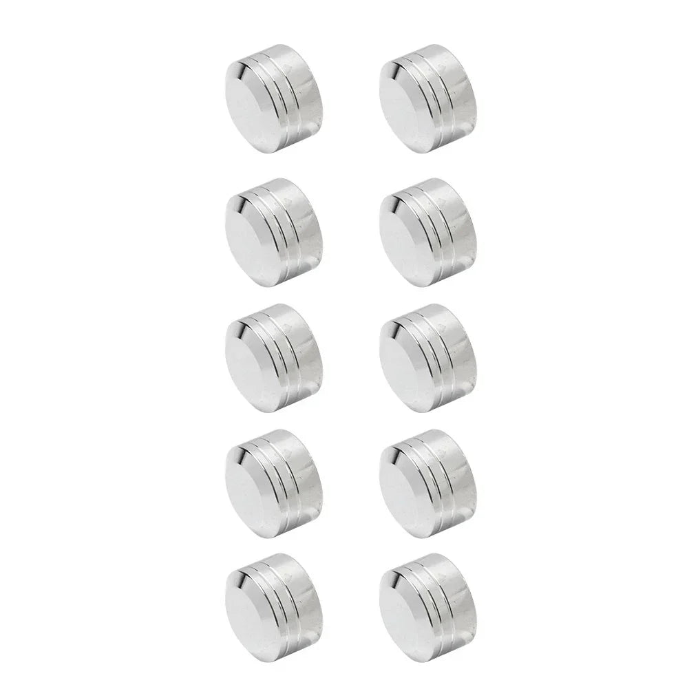 10 x Chrome Engine Bolt Topper Caps Covers for Harley Dyna Softail