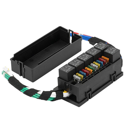 12V 11-Way Relay Fuse Block Box w/ 6 Relays & 11 Fuses for Car