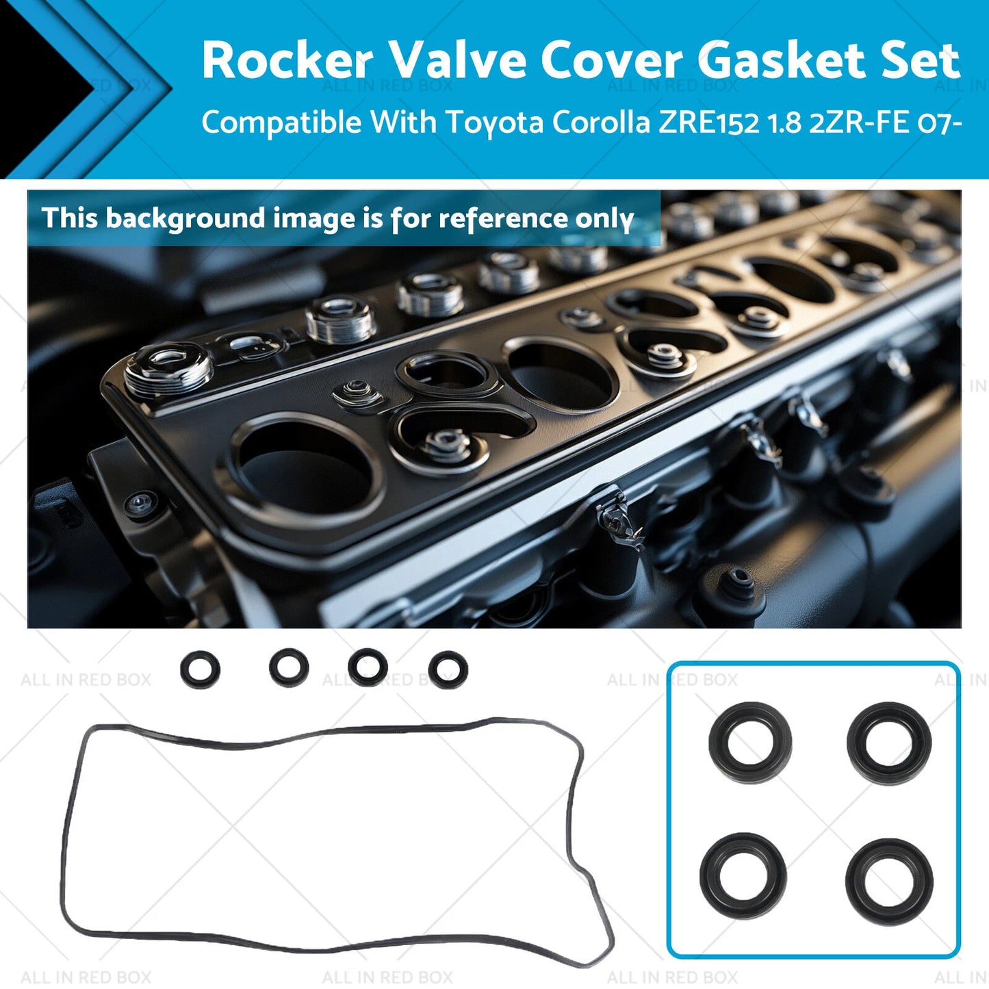 Rocker Valve Cover Gasket Set for Toyota Corolla ZRE152 1.8 2ZR-FE (2007-2013)