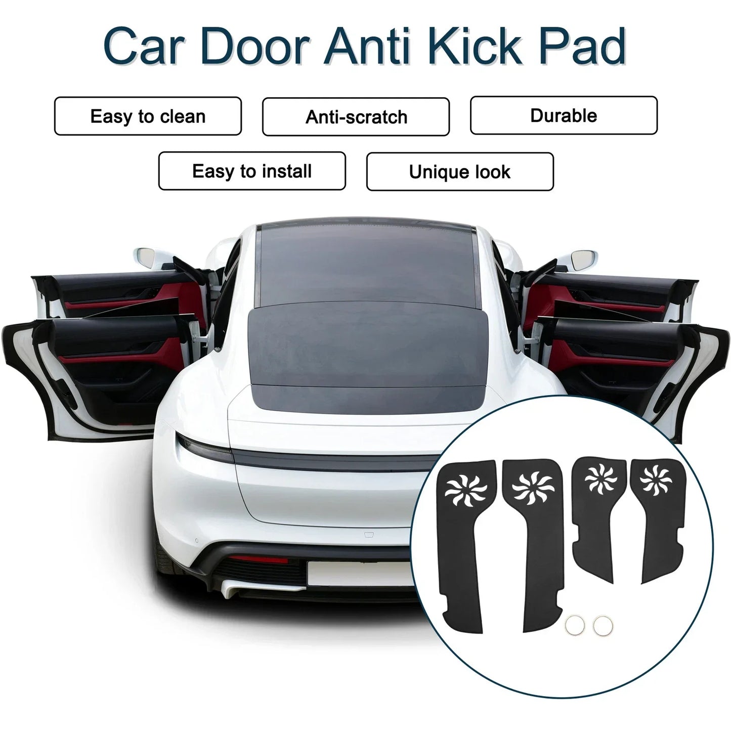 Car Door Anti Kick Pad Sticker Protector for Lexus LX570 (2009-2014)