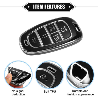 5 x Remote Keyless Key Fob Covers for Hyundai Sonata Santa Fe (2011-2023)