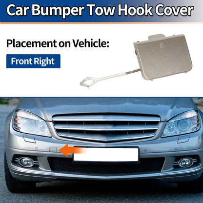 Front Car Bumper Tow Hook Cover for Mercedes-Benz C-Class (2015-2021)