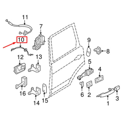 Rear Door Lock Cable for Land Rover Range Rover Sport (2006-2009)