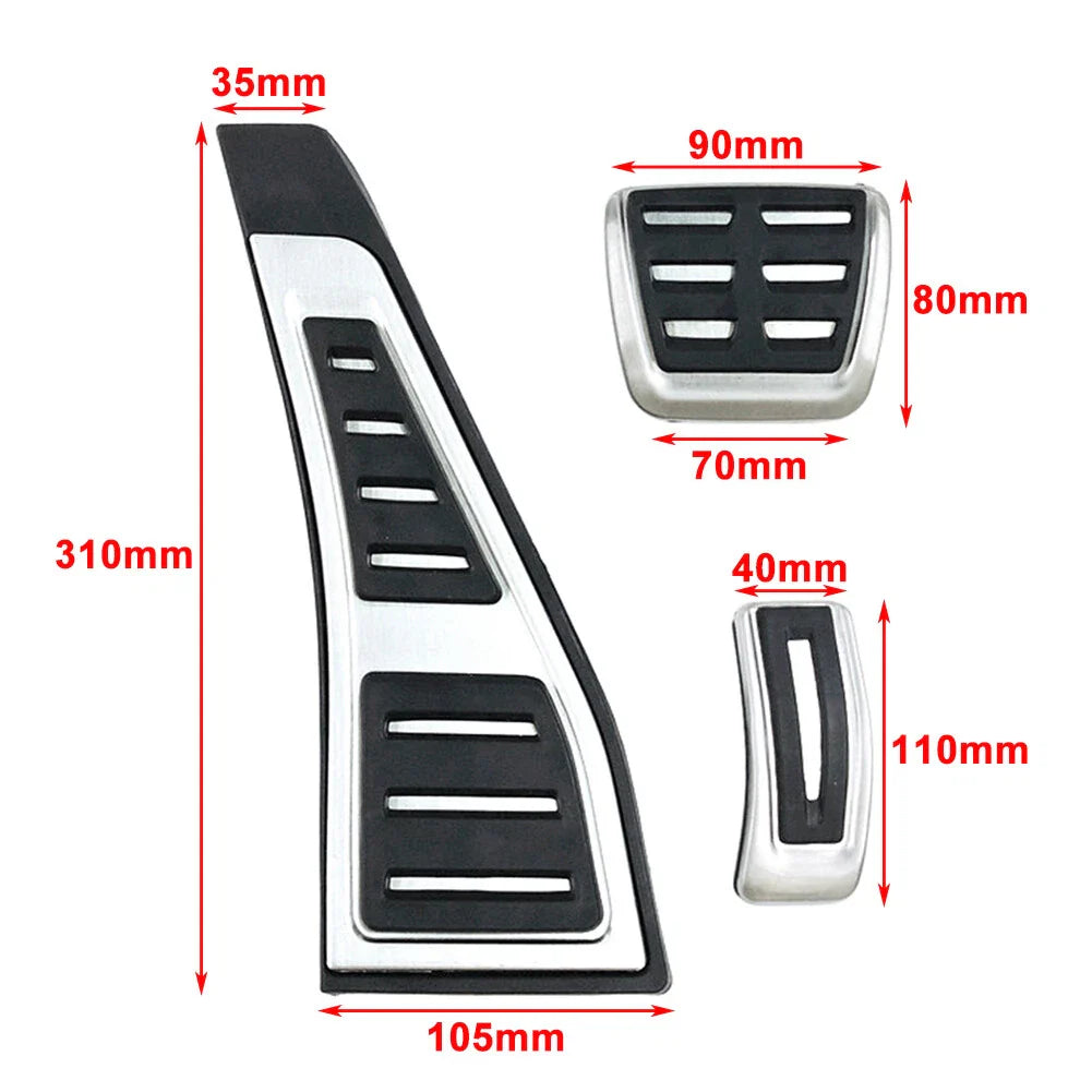 Stainless Steel Foot Pedal Covers for Audi A4 S4 A5 (2009-2016)