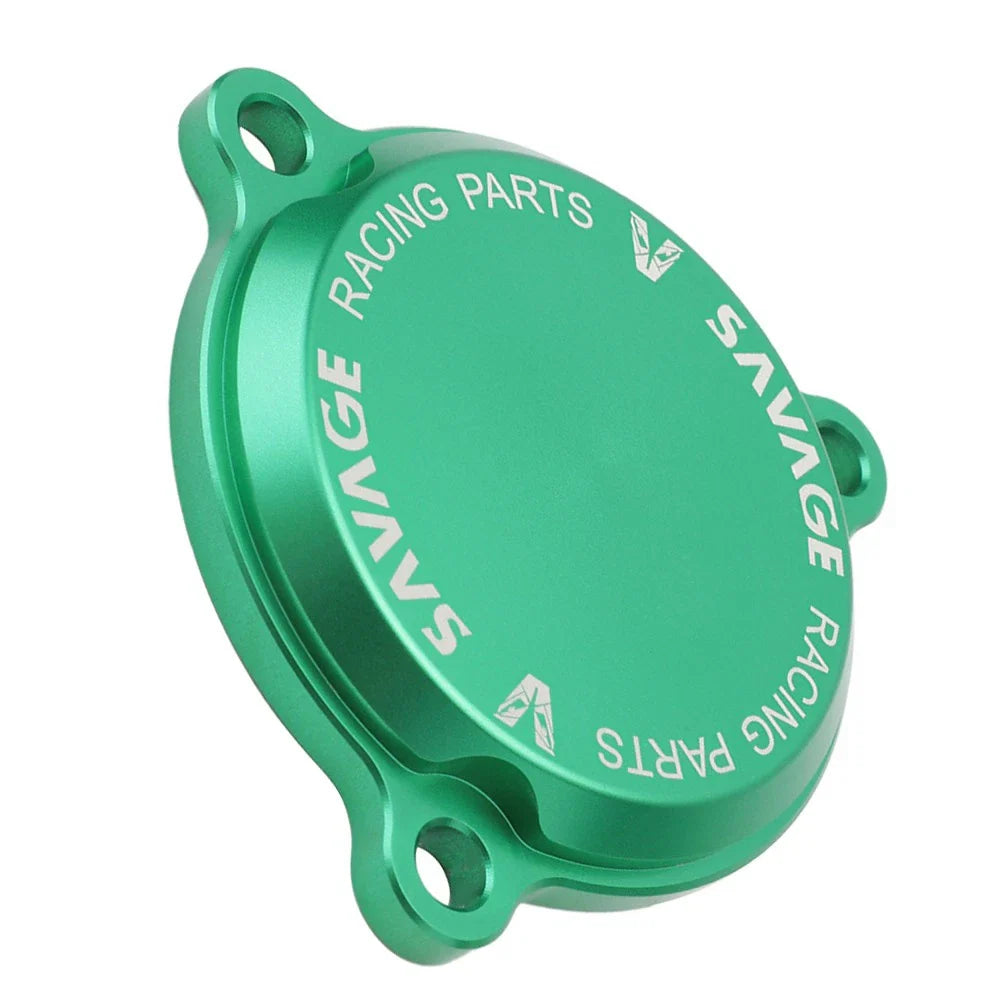 Engine Oil Filter Cover Cap Green for KAWASAKI KLX 140 140L 2018-2023