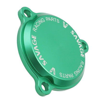 Engine Oil Filter Cover Cap Green for KAWASAKI KLX 140 140L 2018-2023